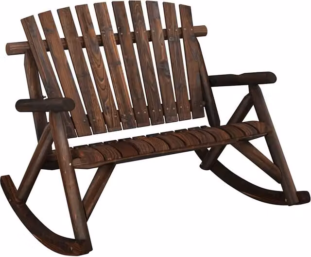 Panchina Dondolo Giardino | Panca da Giardino 2Posti 123x96x102cm Massello Abete Rosso