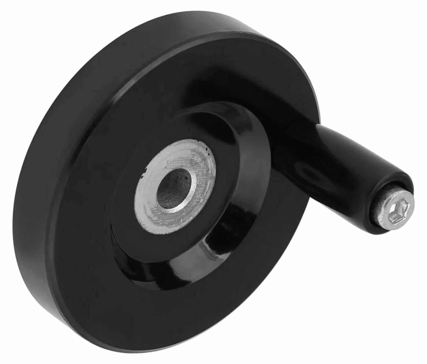 Manopola per tornio in bachelite, 8x63 mm, con impugnatura rotante