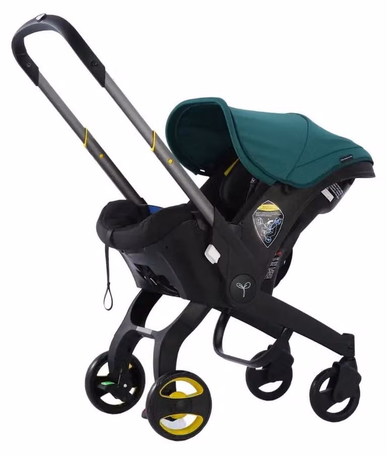 Passeggino per bambini, leggero, design pieghevole, modello Doona, colore verde