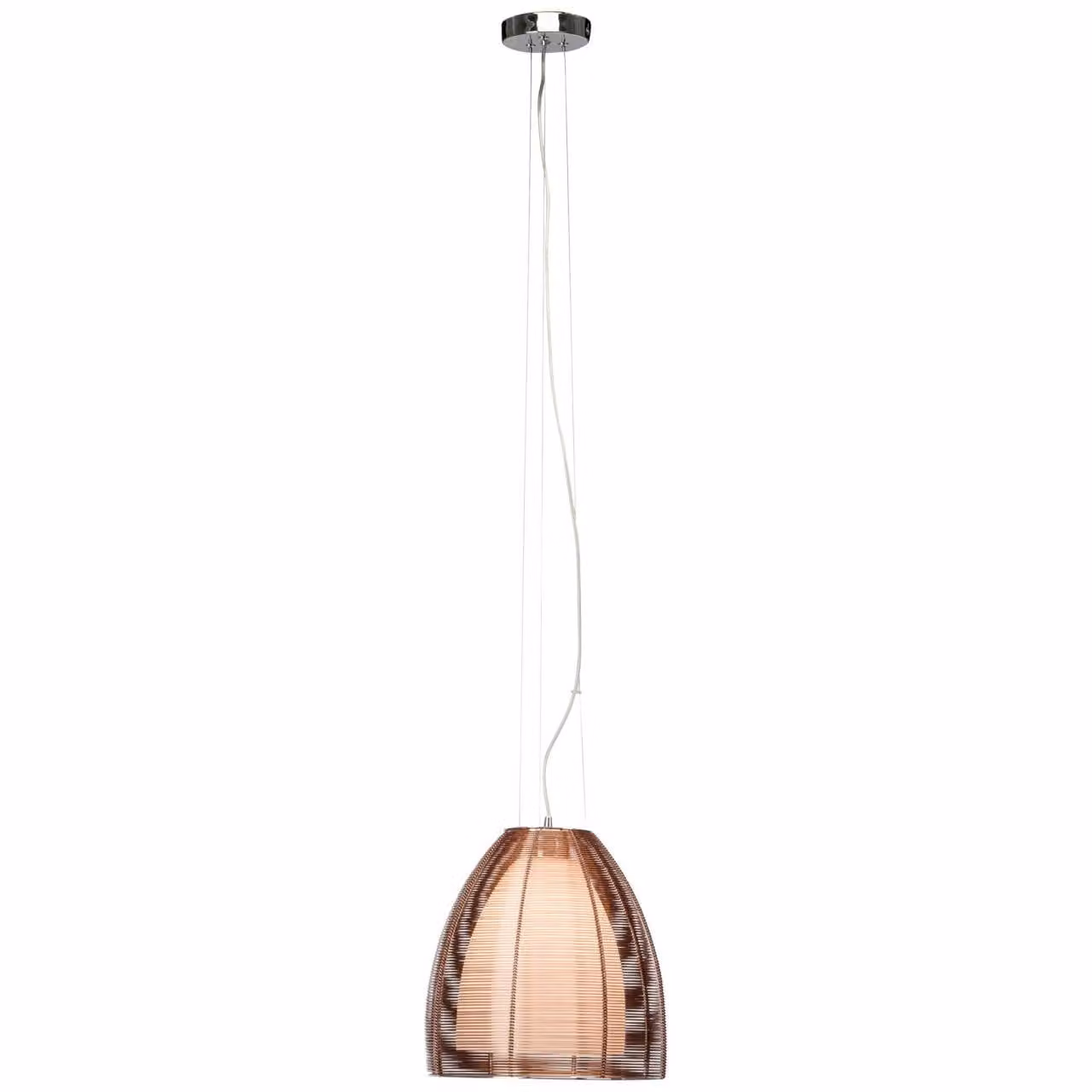 Lampada BRILLIANT Relax Lampada a sospensione 30 cm bronzo/cromo | 1x A60, E27, 60W, lampadine normali a incandescenza | Regolabile in altezza / cavo accorciabile | Adatta per lampadine a LED