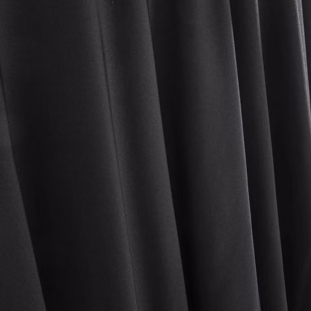 Oviala - Tovaglia per tavolo rotondo da 180 cm elasticizzata nera
