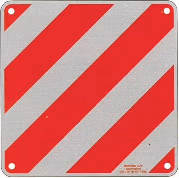 Cartello Carichi Sporgenti Machieraldo in Alluminio Rosso L 50 cm x H 50 cm – 2