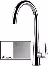 Miscelatore monocomando per lavello da cucina Gessi in ottone cromato argento