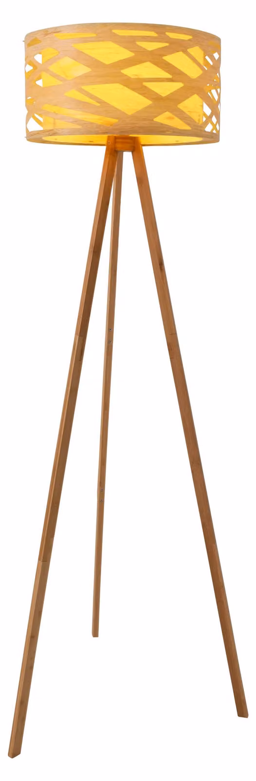 Lampada da terra, bambù, 3 gambe, H 148 cm