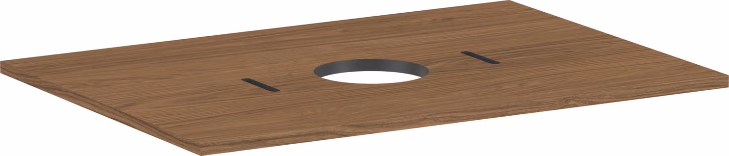 hansgrohe Xilesa E Console avec découpe au centre pour lavabo à poser sans trou de robinetterie, 780x550x16mm, 54275550, 54275550