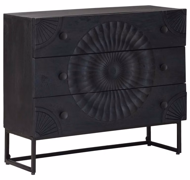 Mobile con Cassetti con cassetto Nero 75 x 30 x 65 cm