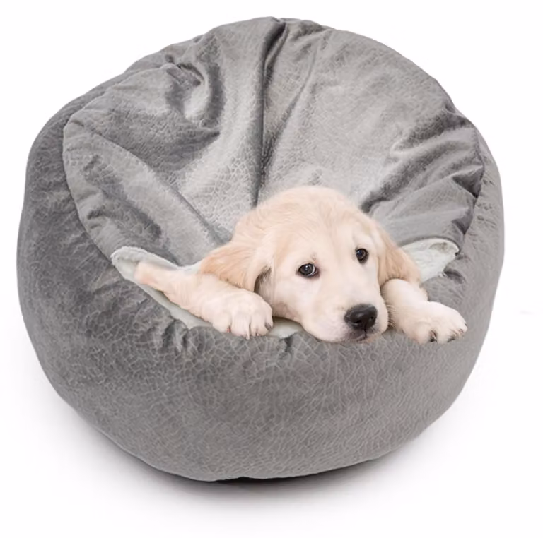Cuccia per cani lavabile con coperta - Forma rotonda e antiscivolo