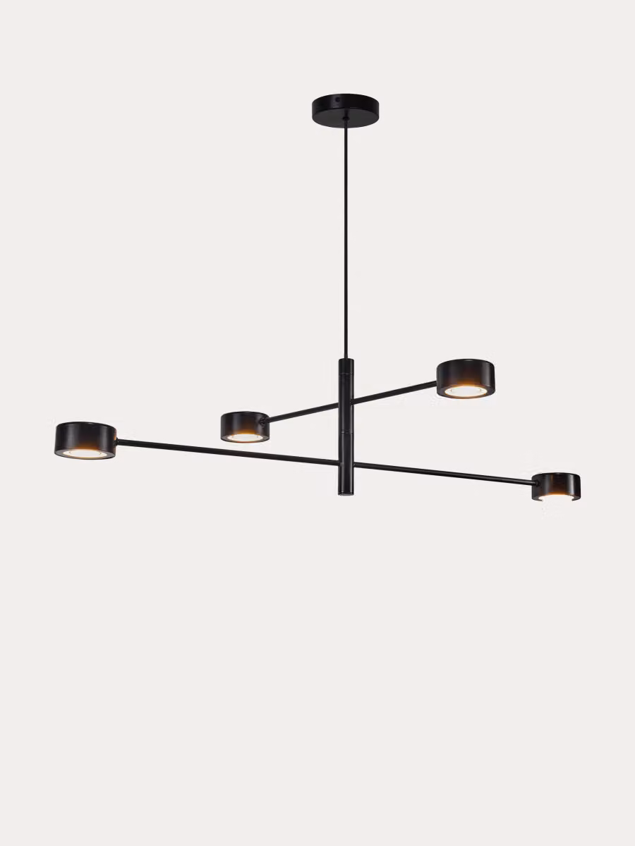 Clyde lampada da soffitto a croce in metallo nera Kenay Home – 2
