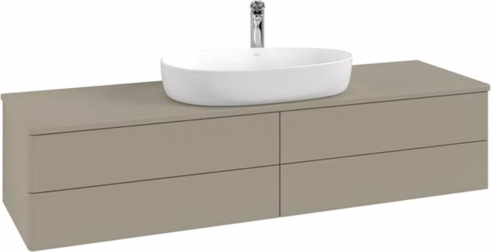 V&B Mobiletto senza struttura frontale Antao 160x50cm, HL, WBP colore Lac, wh. m Lac