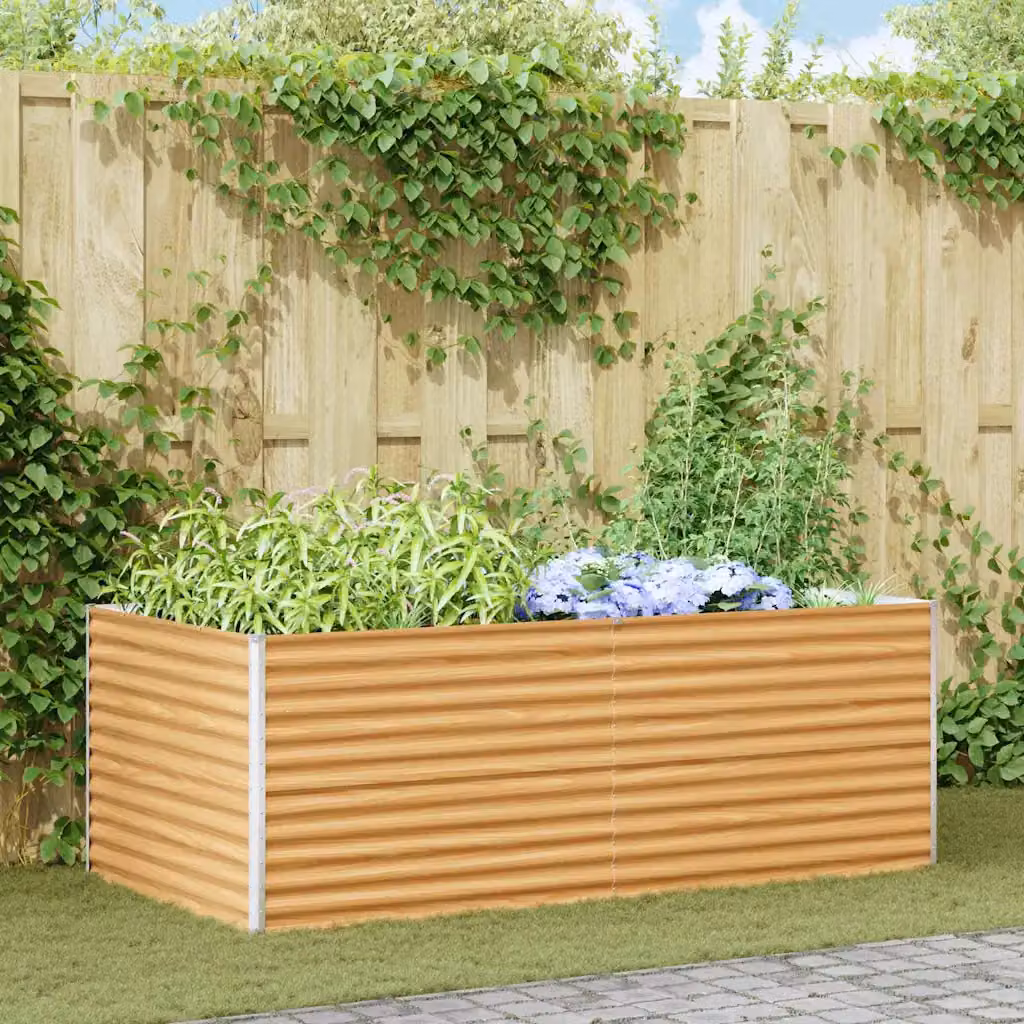 Letto rialzato da giardino vidaXL in acciaio corten marrone L: 195 cm, P: 100 cm, H: 68 cm
