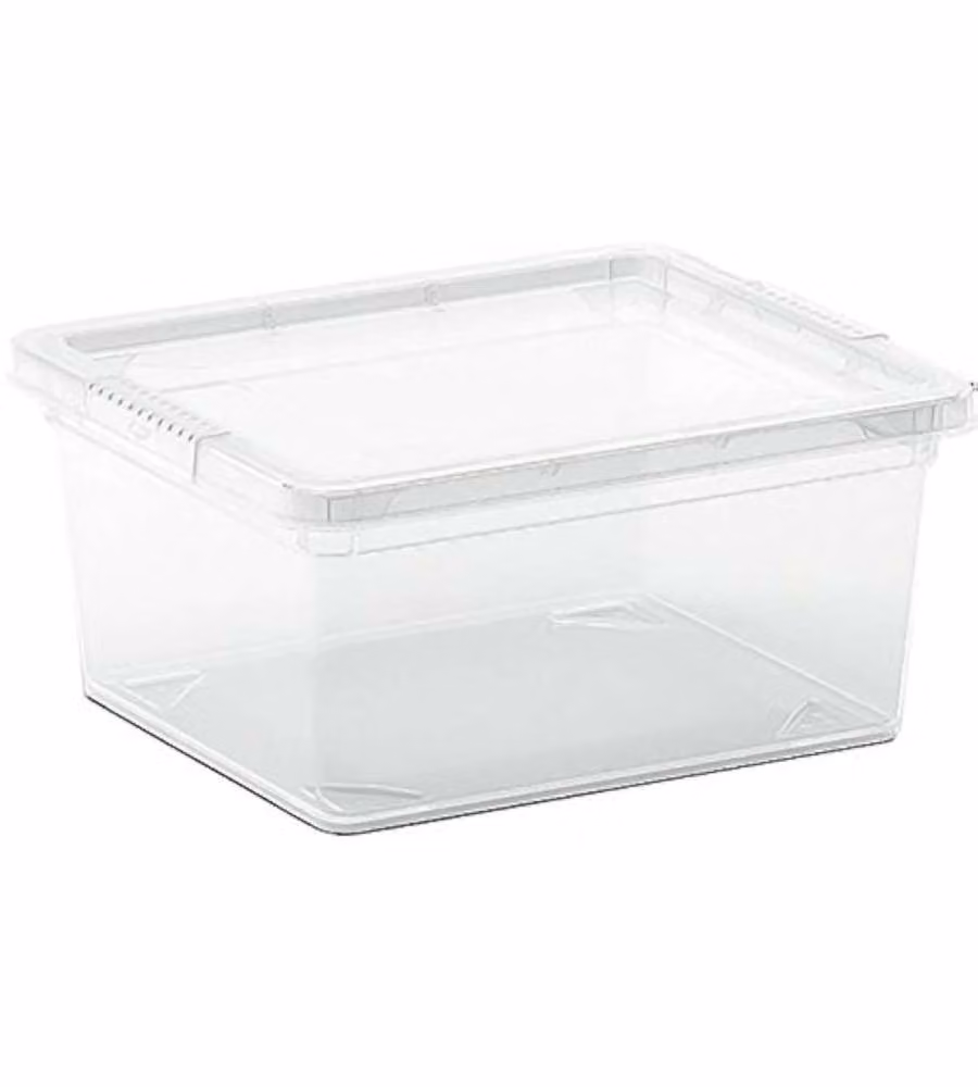 Keter Contenitore Multiuso Trasparente con Coperchio L/P/H: 19,5 x 16,5 x 9,5 cm