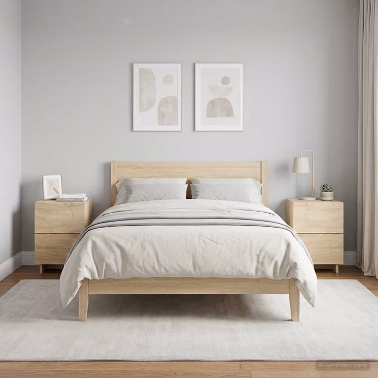 Set di 2 Armadi da Notte vidaXL in Rovere Sonoma, L/P/H: 33,5 x 34,5 x 50 cm