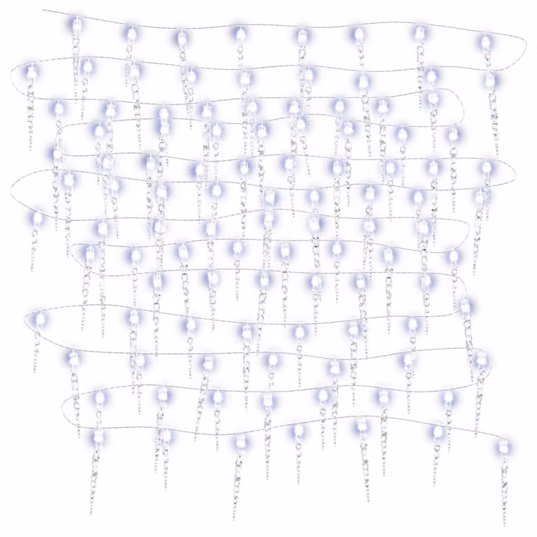 Luci di Natale a forma di ghiacciolo 200 LED Bianco freddo 20 m Acrilico PVC