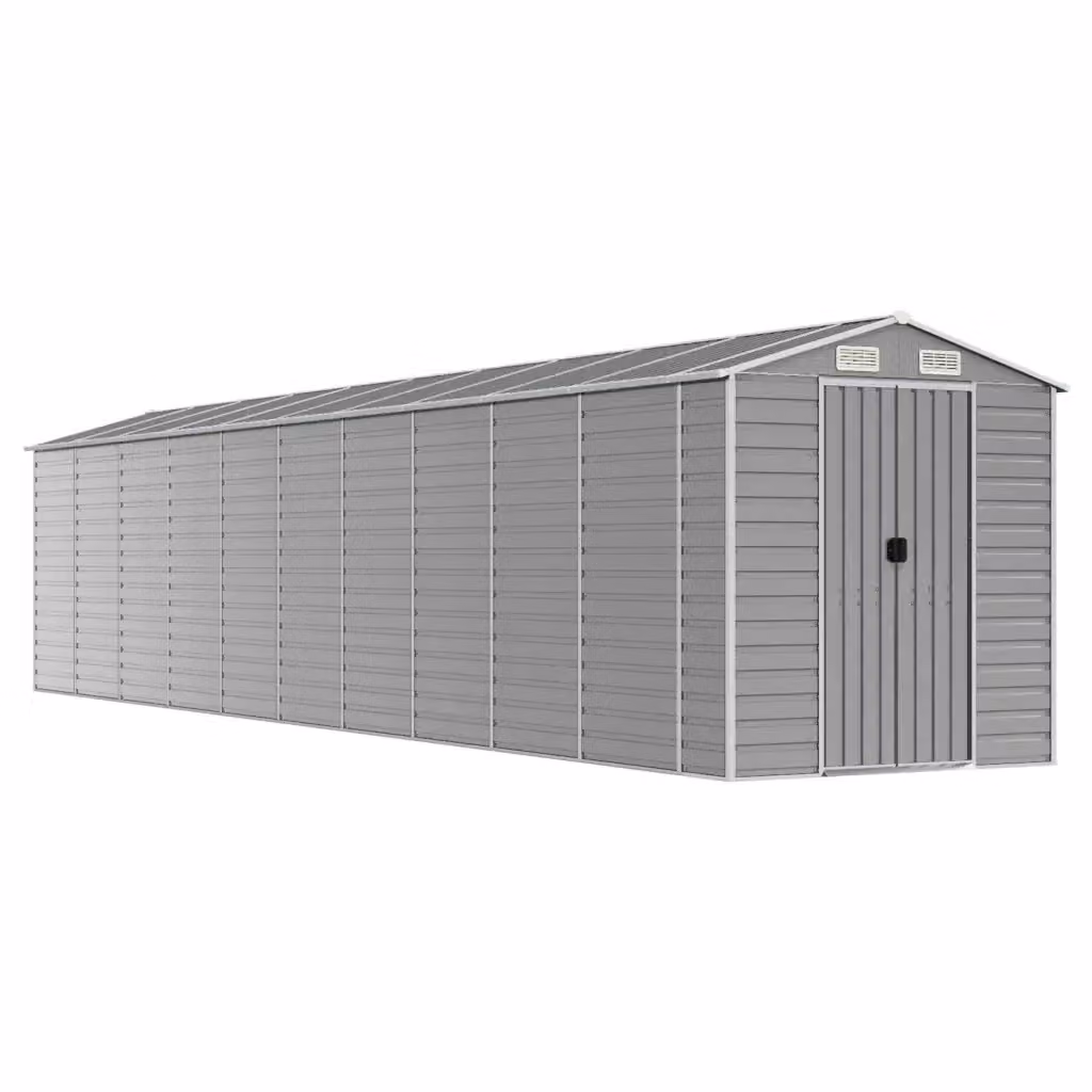 Casetta da giardino moderna Videx in acciaio zincato grigio chiaro L: 191 cm, P: 895 cm, H: 198 cm – 2