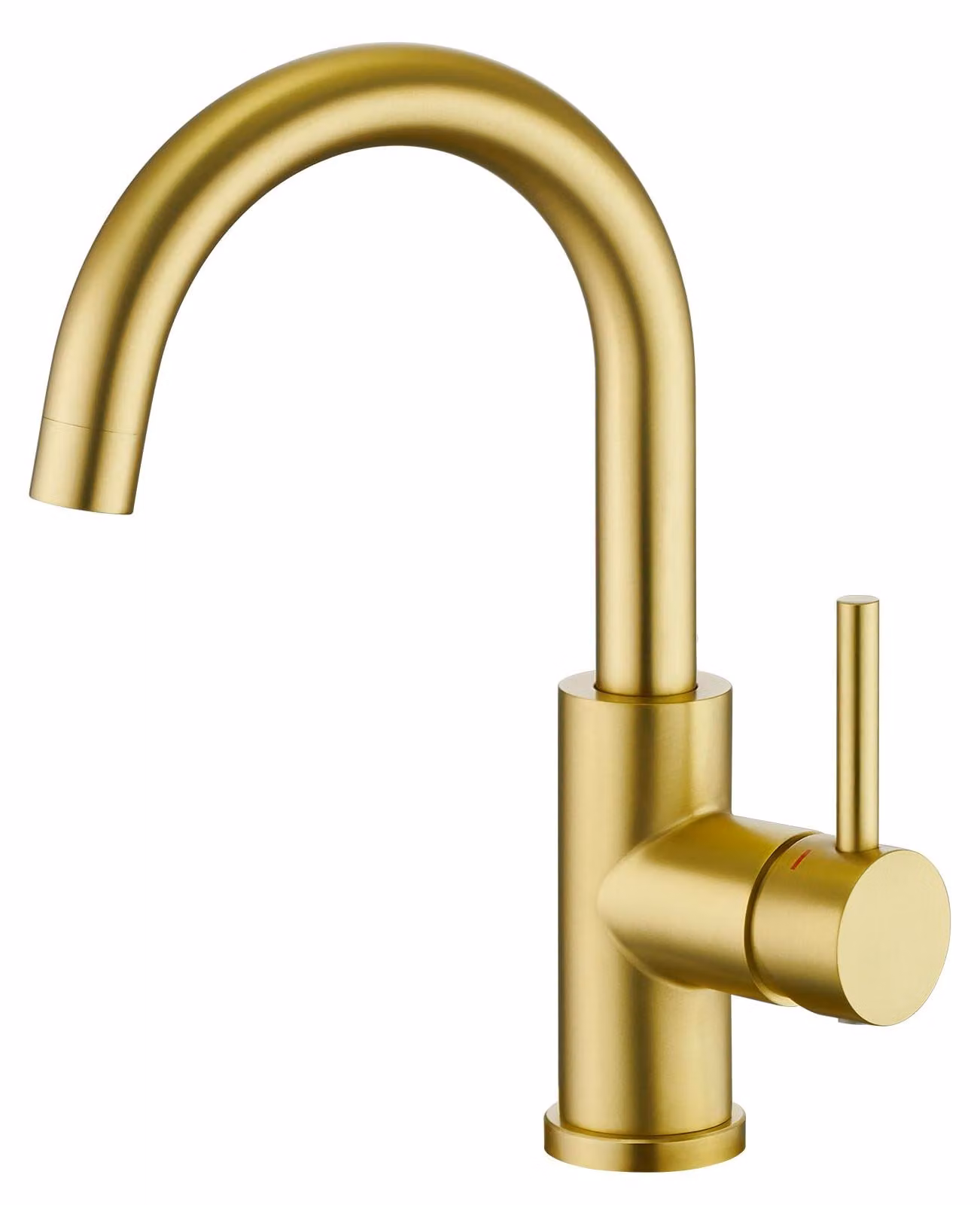 Miscelatore monocomando per cucina, girevole a 360°, finitura oro spazzolato, acciaio inossidabile 304