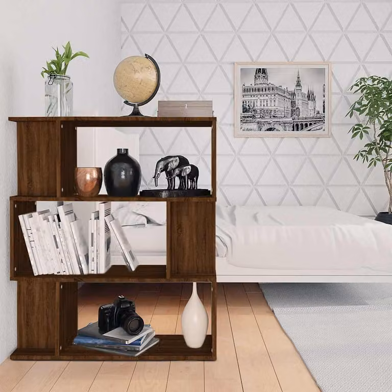 Libreria divisorio vidaXL in legno ingegnerizzato MDF colore marrone L 80 cm, P 24 cm, H 96 cm