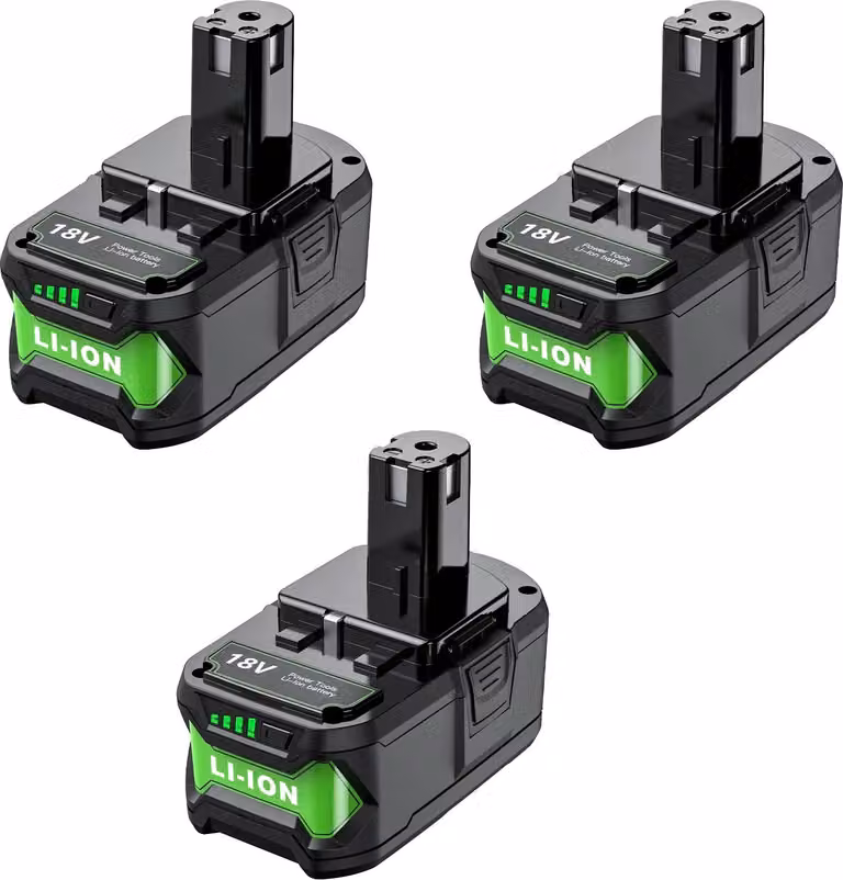Sostituzione batteria, capacità 8000mAh, agli ioni di litio, compatibile con Ryobi, confezione da 3 pezzi, 8.0