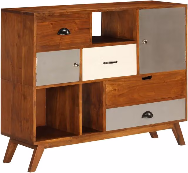 Credenza 115x35x86 cm Legno Massello di Acacia 247938