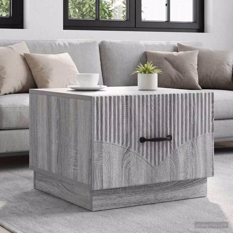 vidaXL Tavolino da salotto moderno Grigio L: 49 cm, P: 50 cm, H: 37 cm