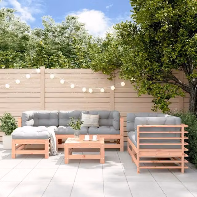Set Salotto da Giardino 7 pz in Legno Massello di Douglas 3186198