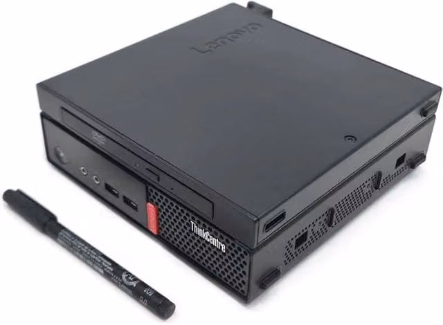 Mini PC Lenovo ThinkCentre M910q Tiny Nero con Intel i3 7100T, 8GB RAM, SSD 256GB, HDD 500GB e Windows 11 Pro Ricondizionato – 1