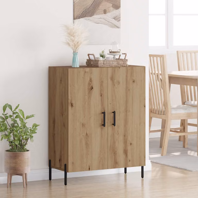 Credenza moderna vidaXL in legno color marrone L: 69,5 cm, P: 34 cm, H: 90 cm