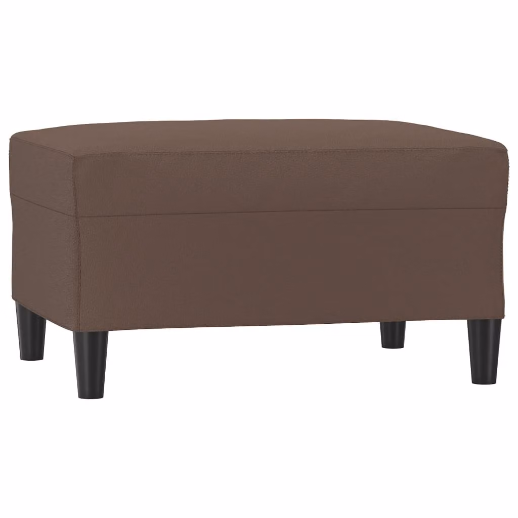 Poggiapiedi Marrone 70x55x41 cm in Pelle finta