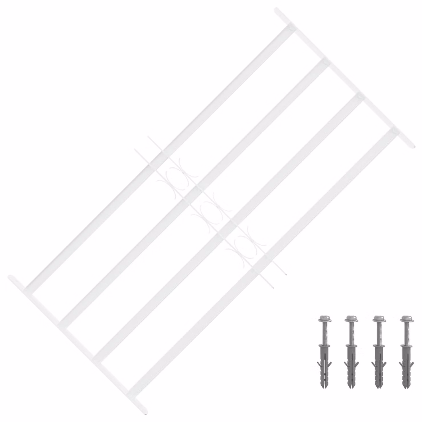 Griglia di sicurezza per finestre con 4 barre trasversali 3 pcs