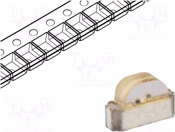 2 LED SMD, angolo di emissione 140°, 1,95÷2,5/2,1÷2,5V, colore rosso/verde, dimensioni 3x2x1mm, corrente 20mA, codice prodotto KPBA-3010SURKMGKC