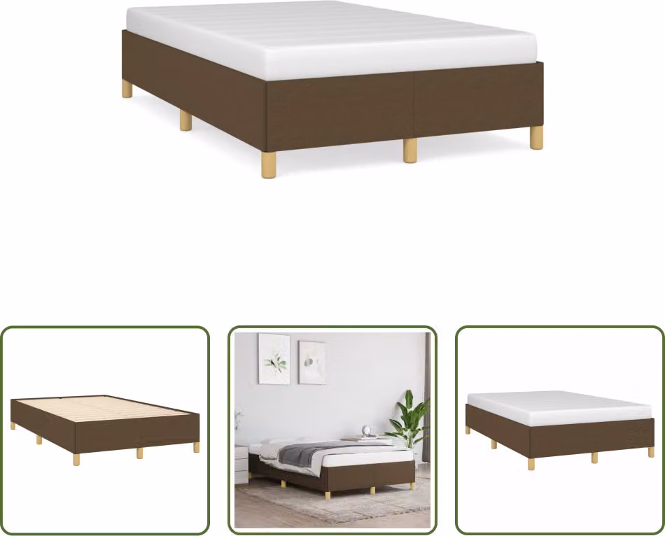 The Living Store rete marrone scuro 120x190 cm in tessuto