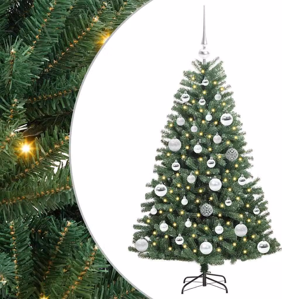 vidaXL Albero di Natale artificiale pieghevole verde 120 cm