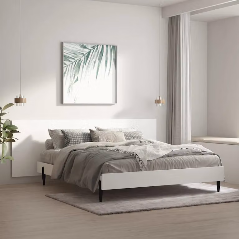 Testiera per letto bianca vidaXL in legno ingegnerizzato, L: 240 cm, P: 1,5 cm, H: 80 cm