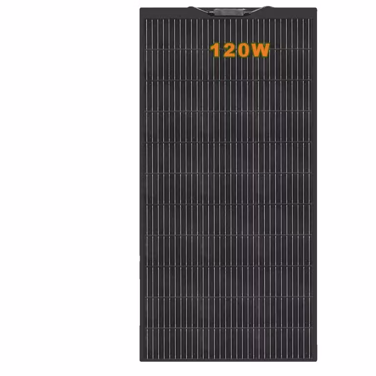 120W Modulo solare flessibile, monocristallino leggero, impermeabile IP68, 120W Nero