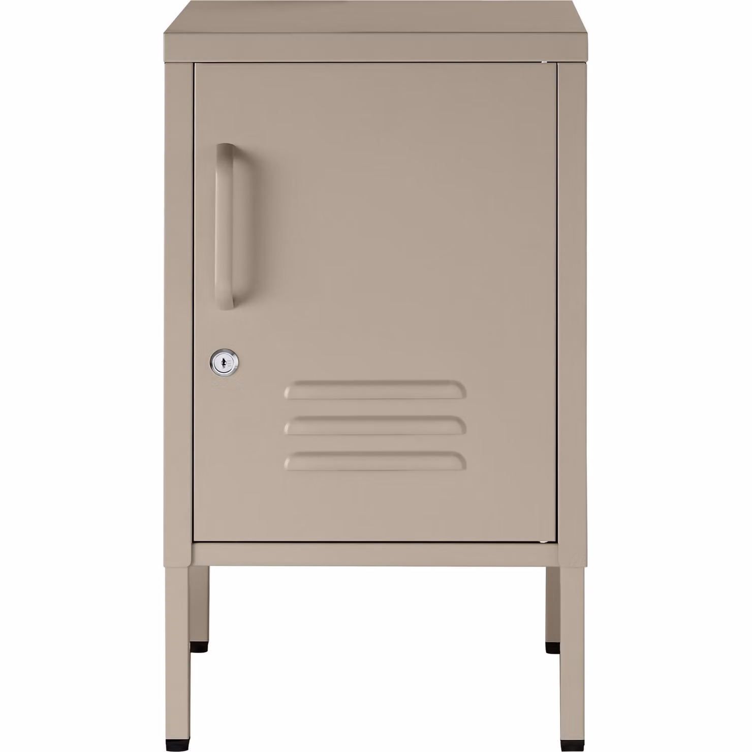 Comodino moderno tectake beige con canale integrato e finitura opaca L: 42.5 cm, P: 35.0 cm, H: 60.5 cm – 3