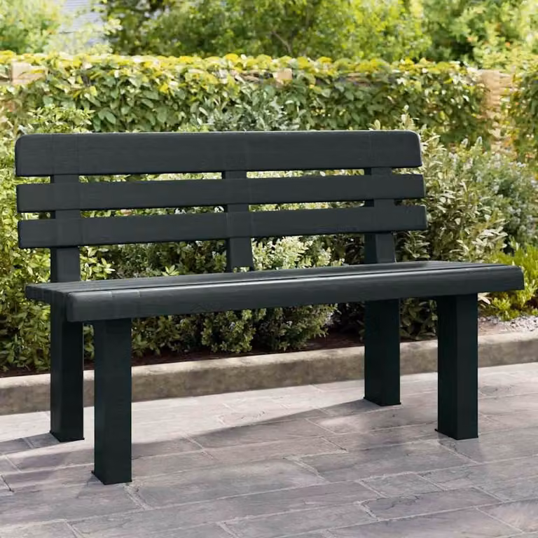 Panca da giardino in polipropilene, colore verde