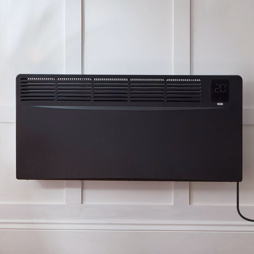 Convettore Elettrico Smart Nero 2500W - Con presa EU - Riscaldamento rapido