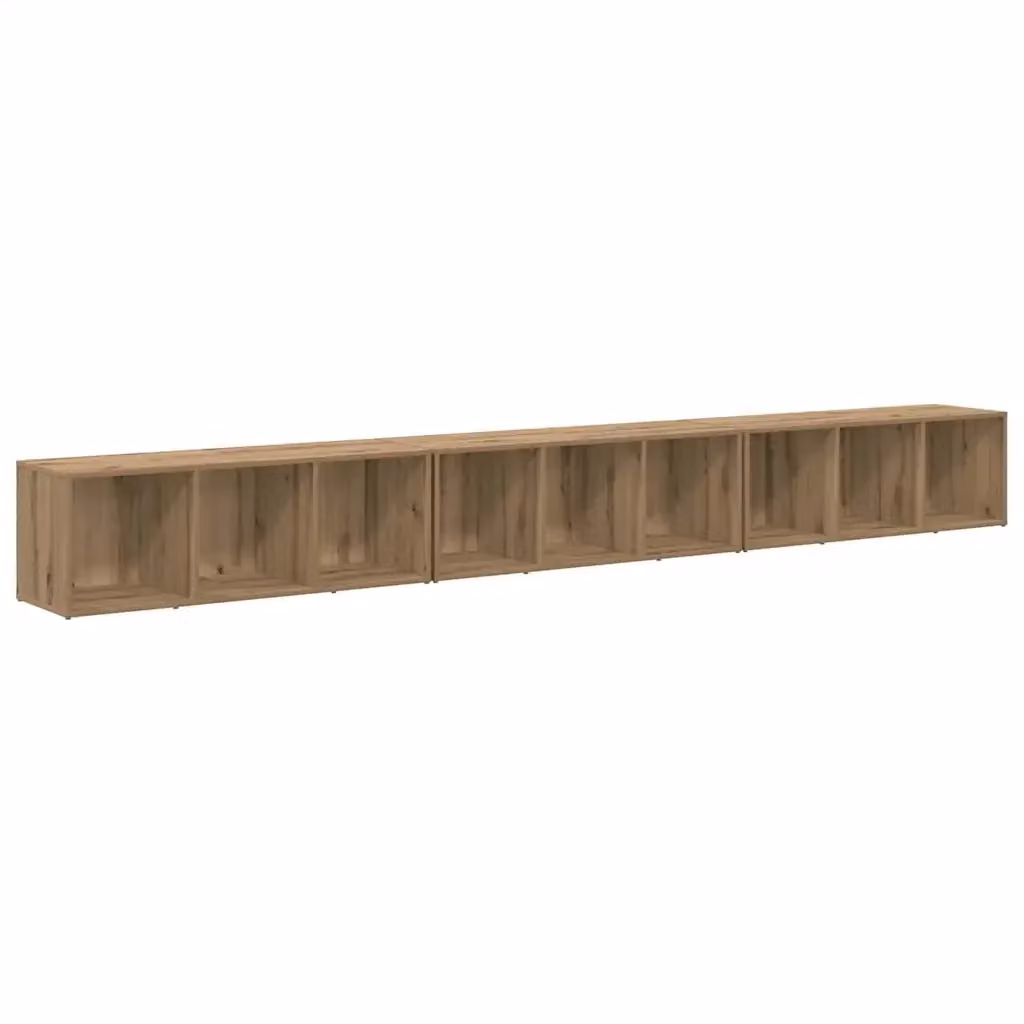Set di 3 credenze per TV vidaXL in legno rovere marrone stile rustico L: 37 cm, P: 35 cm, H: 107,5 cm – 2