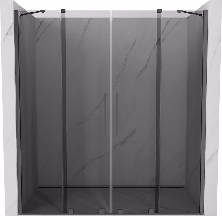 Mexen Velar Duo porta doccia scorrevole 200 cm, grafite, gun metal - 871-200-000-42-95