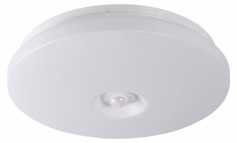 Plafoniera LED rotonda con sensore PIR FOGLER, bianca, 12 W, luce neutra, 1000 lm, plastica, dimensioni: 6,5 x 28 x 28 cm, IP20, Kanlux