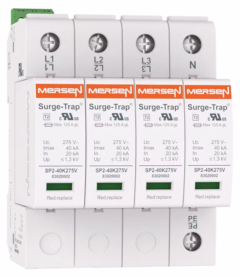 Scaricatore di sovratensione Mersen tipo 2 40kA Uc275V 4+0 TNS STPT2-40K275V-4P