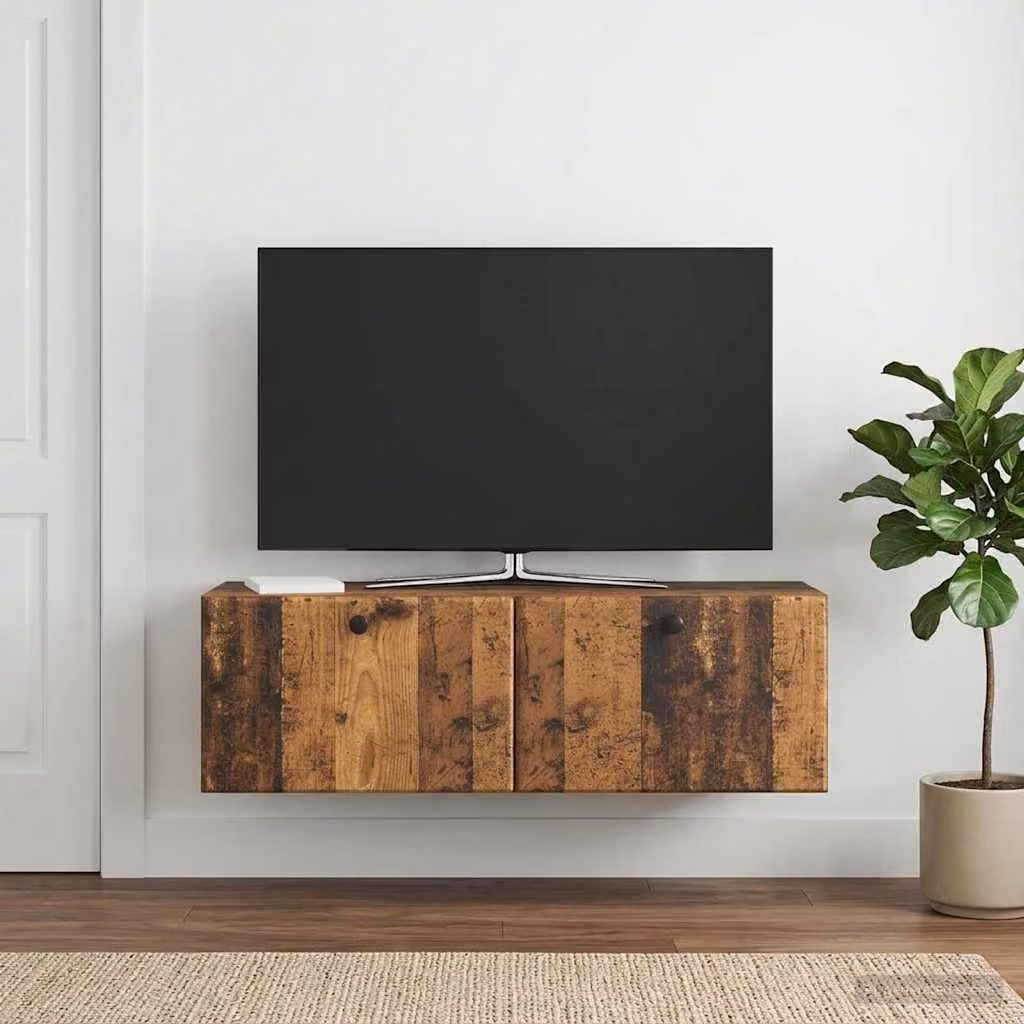 Mobile Porta TV da Muro vidaXL in Legno Antico Marrone L 98 cm x P 31 cm x H 30 cm