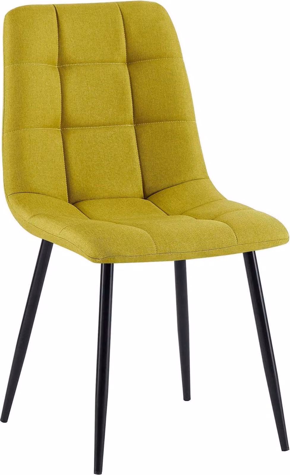 Sedia da pranzo, sedia da cucina, seduta confortevole, design moderno - struttura in nero opaco | colore: verde