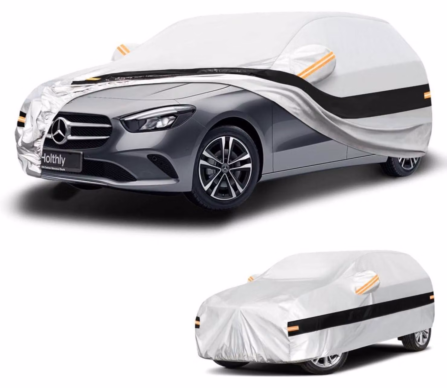 Copertura per auto, 10 strati, impermeabile, per Mercedes-Benz Classe B (modelli W245/W246/W242/W247), dal 2005 al 2026, colore argento