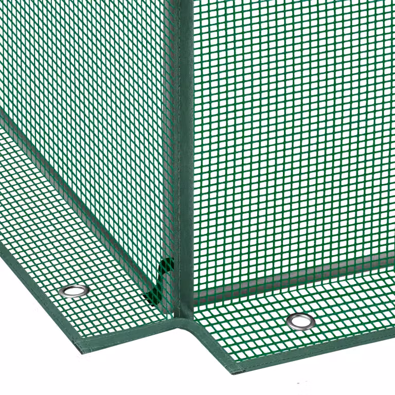 Serra da giardino tectake in plastica e acciaio verde con finestre, L/P/H: 200 x 77 x 170 cm