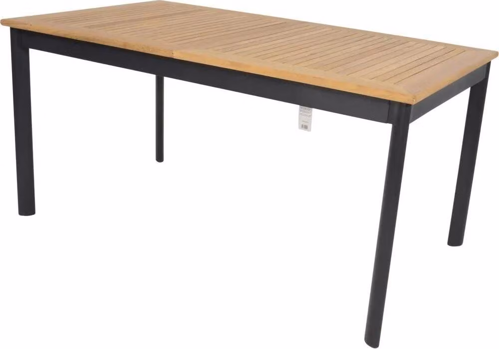 Tavolo allungabile Monza in teak e alluminio naturale antracite 152-210 x 89 x 75,5 cm