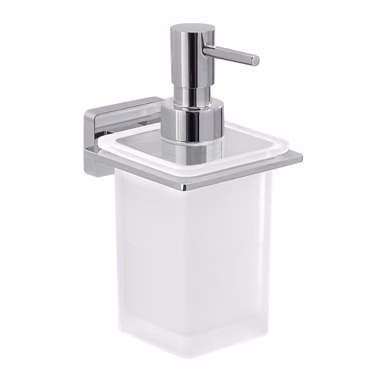 Dosasapone con erogatore da muro in acciaio inox e Cromall 4481 Gedy serie ATENA Cromato