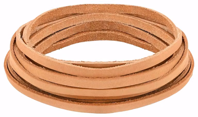 Cinghia in pelle, color marrone chiaro, dimensioni 200 x 0,8 cm, materiale: pelle