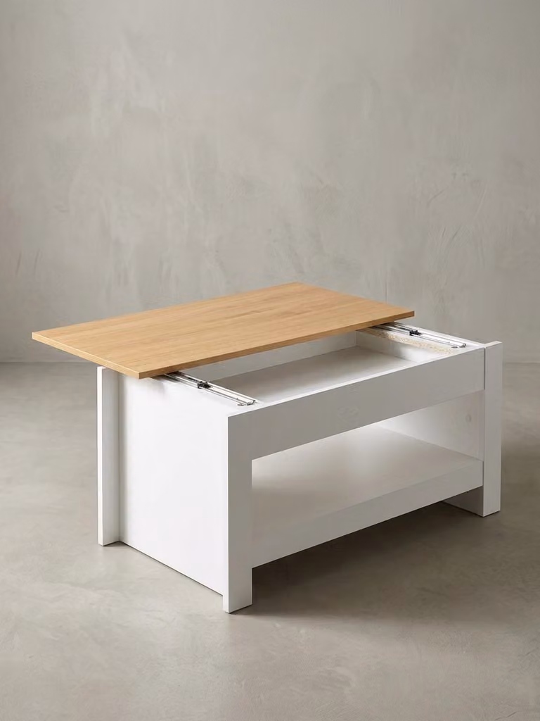 Tavolino moderno con spazio contenitivo, design essenziale, resistente ai graffi e all'acqua. 85x47x45 cm | Kadima Design