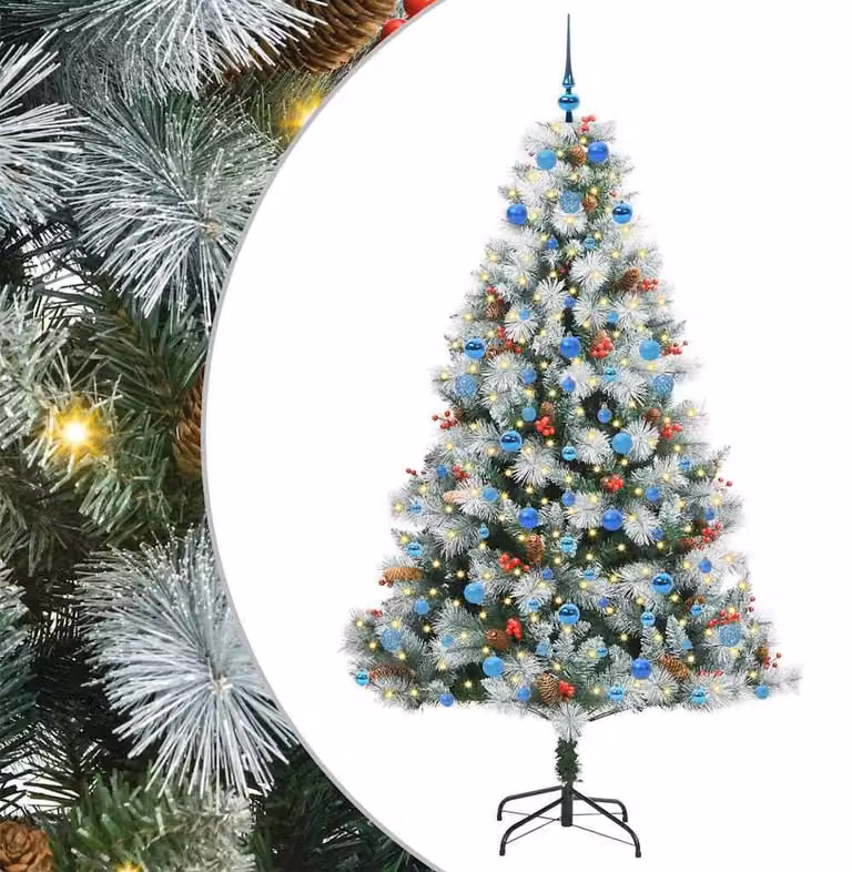 Albero di Natale artificiale, colore verde, altezza 210 cm