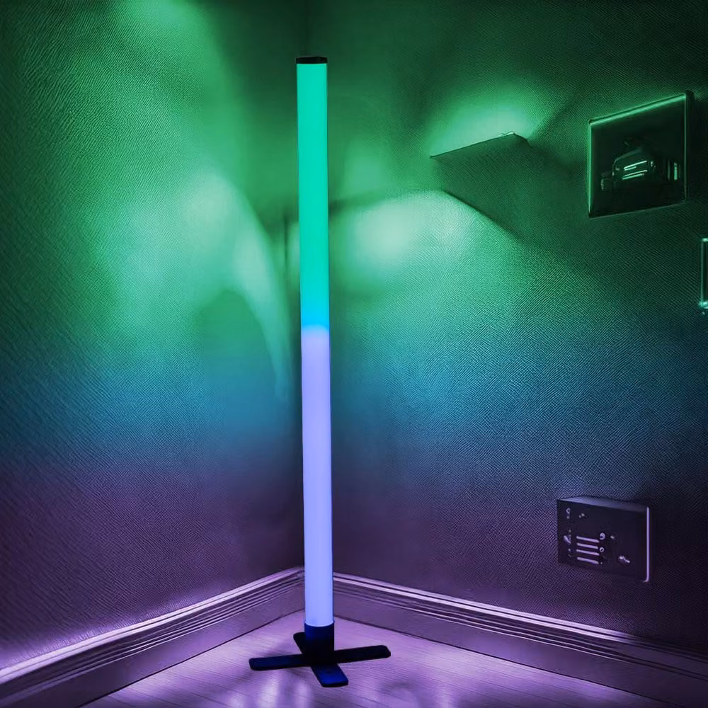 Lampada da parete/pavimento a LED RGB, telecomando, numerose modalità, H 103 cm